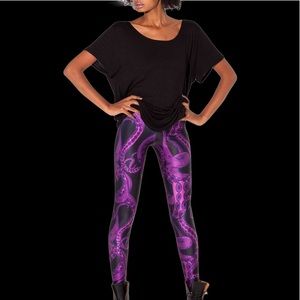Blackmilk Purple Tentacular Leggings